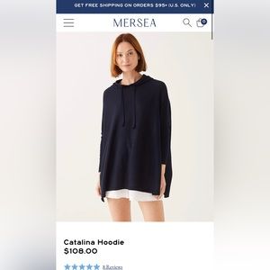 Mer Sea beautiful teal hoodie sweater.